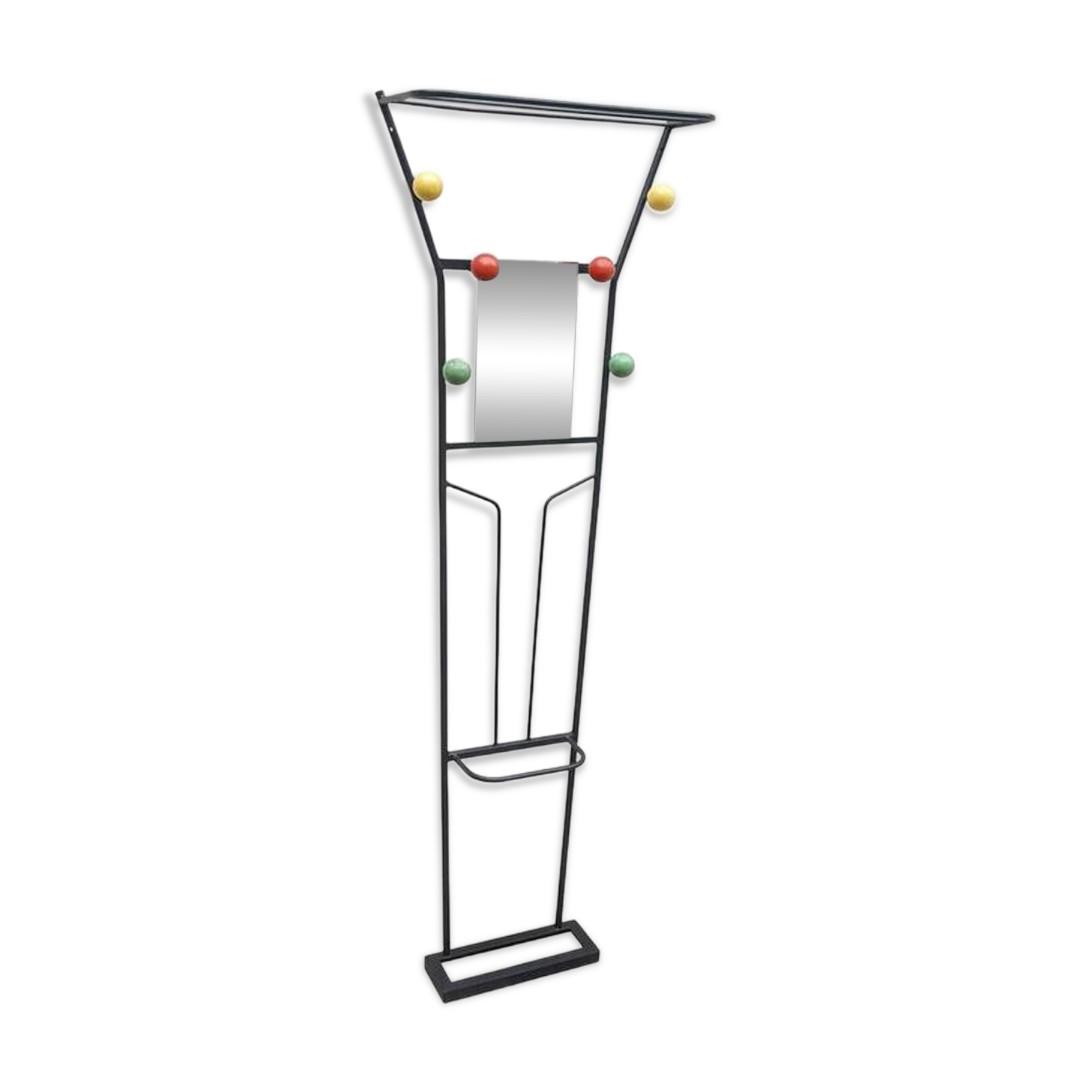 Vintage wall coat rack design 1950/1960 by Roger Feraud