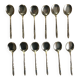 12 ERCUIS silver metal ice cream spoons