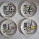 Cheese plates earthenware of Gien Anjou vinicole Vihiers