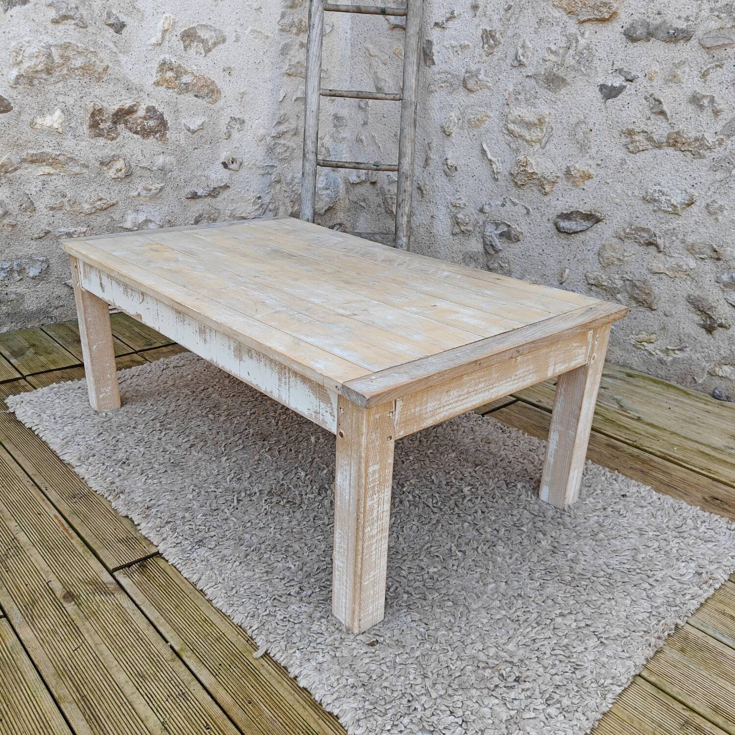 Patinated country coffee table