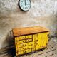 Industrial workbench trolley yellow chest of drawers