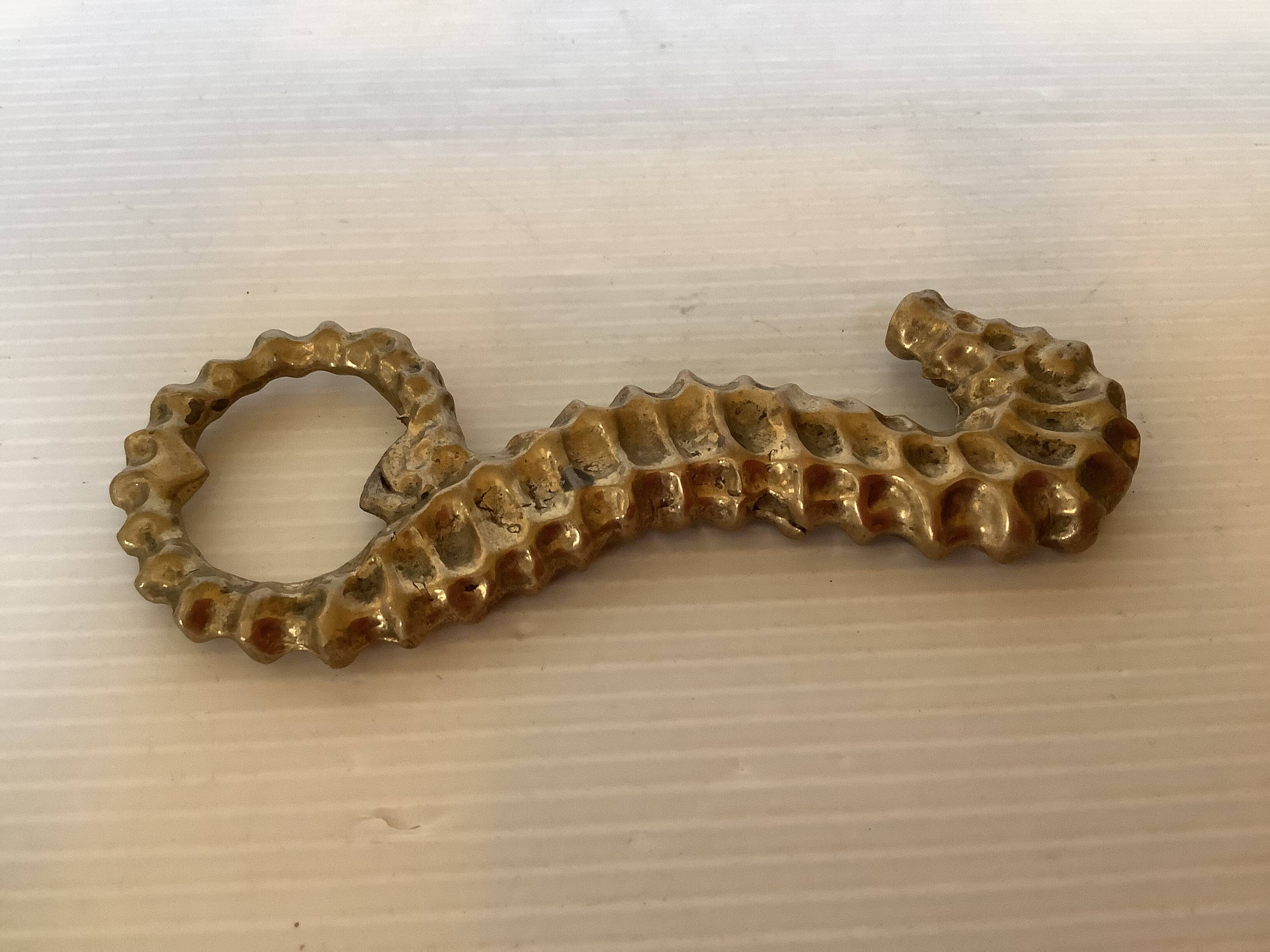 Small brass seahorse