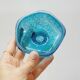 Franck Ma Toilet Box and Spray Bottle in Turquoise Blue Cracked Glass