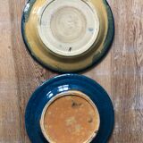Lot of 2 old plates of Alsace terracotta