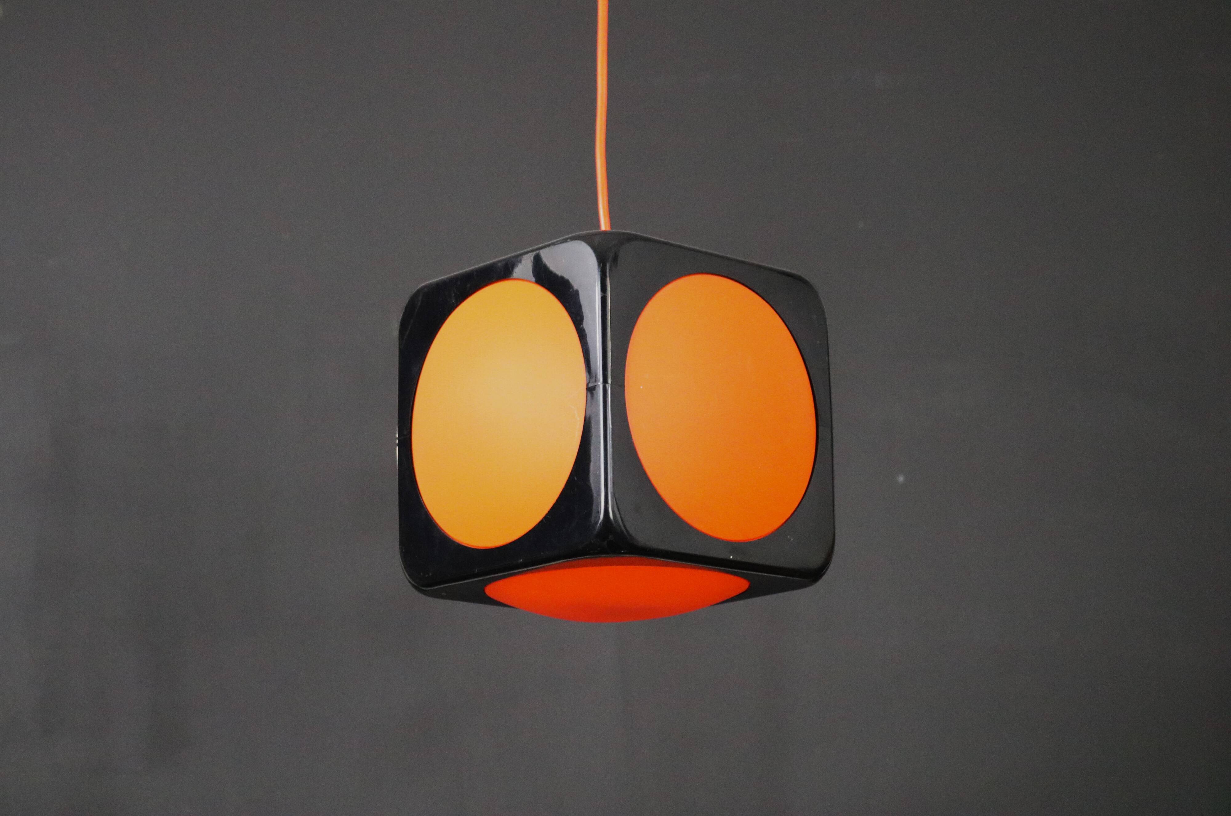 Very cool space age lamp by Uffe Gustav Schioler for Hoyrup Denmark  *** model Poker Dice 527 *** 70