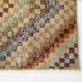 2x5 Turkish Multicolor Vintage Kitchen Runner Rug, 71x154Cm