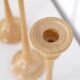 Set of Scandinavian wooden candle holders 1960