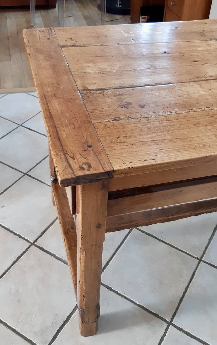 Table de ferme ancienne en bois de hêtre XIXème