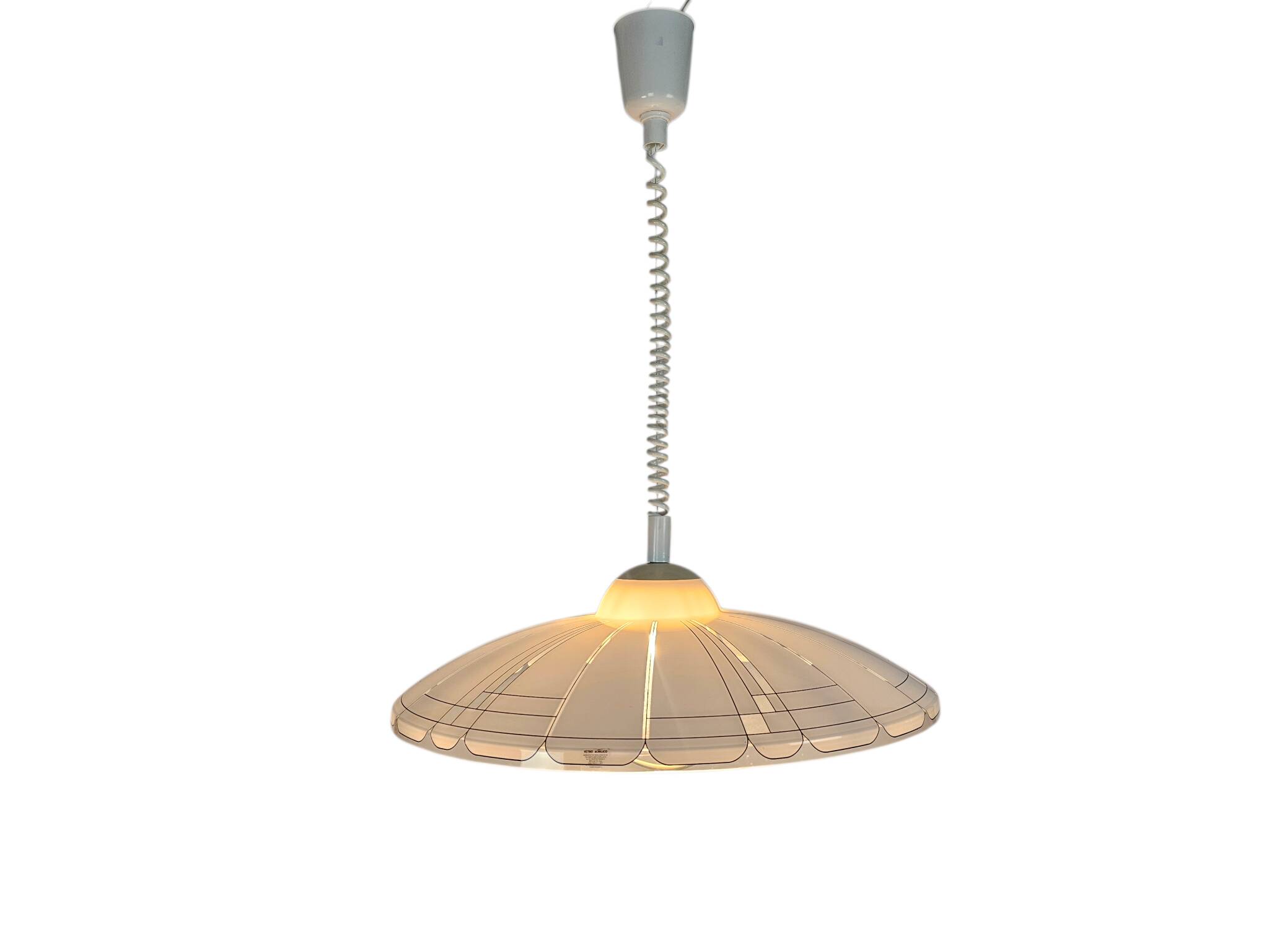 Mueblo - design Harvey Guzzini - pendant lamp - plastic - Yugoslavia - 70s