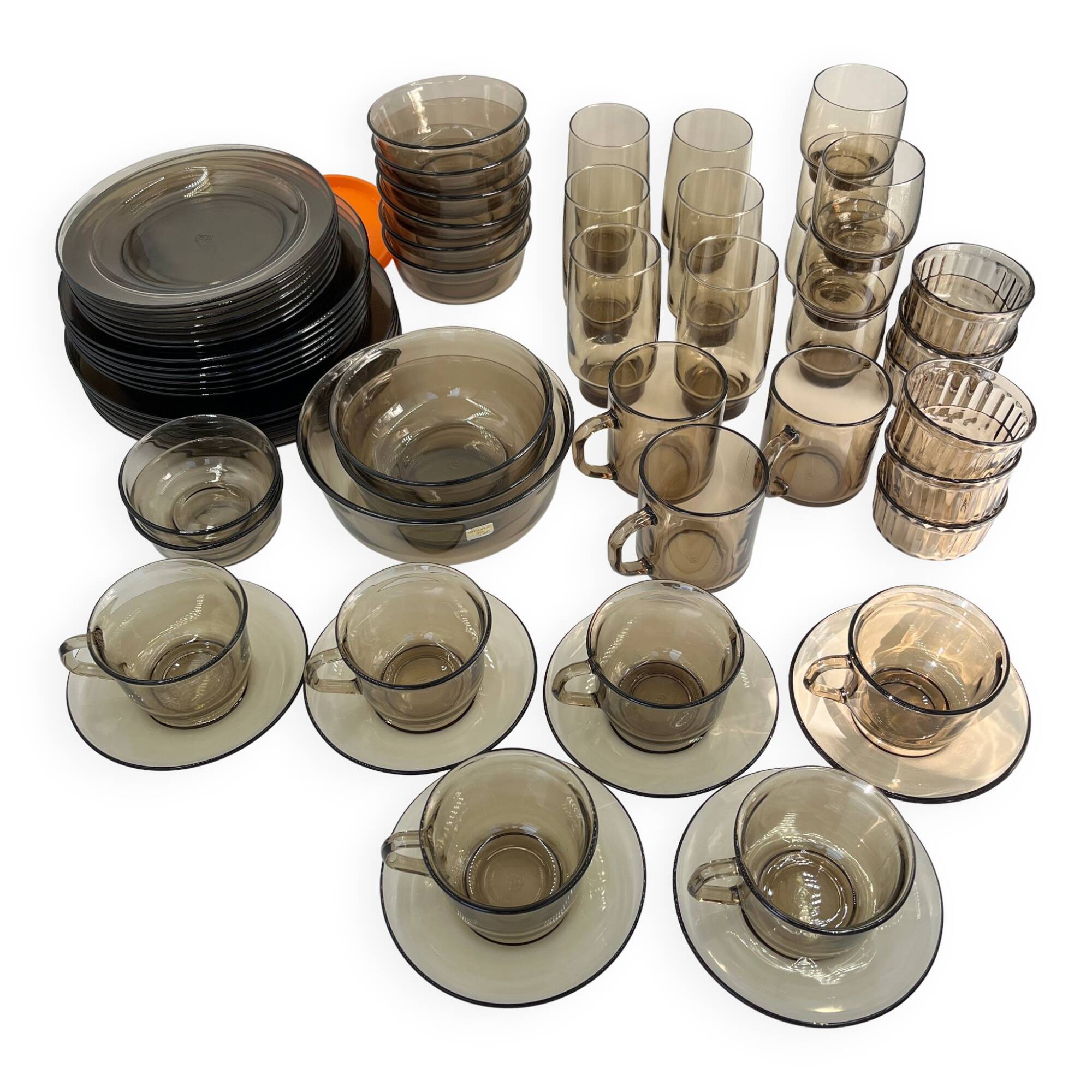 Arcopal smoked glass set