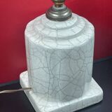 Art Deco cracked ceramic lamp base circa 1930 -