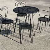Mathieu Matégot wrought iron garden furniture, 1950