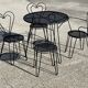 Salon jardin Mathieu Matégot en fer forgé 1950