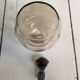 Old deco carafe art service & 12 smoked glass glasses vintage table art