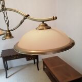 Lampe de billard en laiton et verre