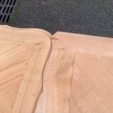 Louis XV extendable dining table from the 20th century, renovated in cherry wood, 250cm.