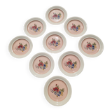 9 assiettes plates en porcelaine villeroy et boch modele 1584 25 cm