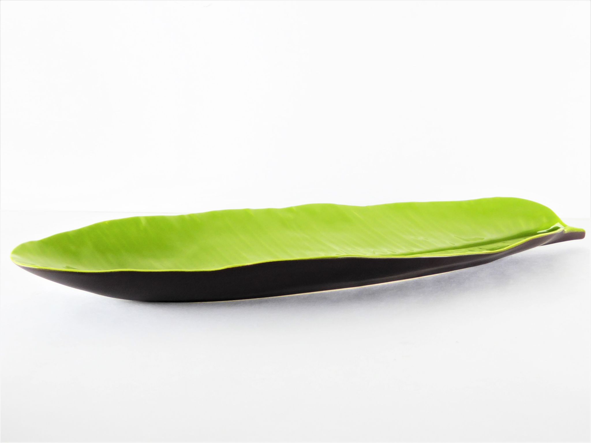Coupe feuille palme céramique Lunéville 1980