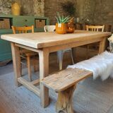 Solid oak farmhouse table
