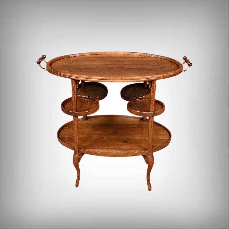 Walnut Salon Dessert Table - Early 20th Century