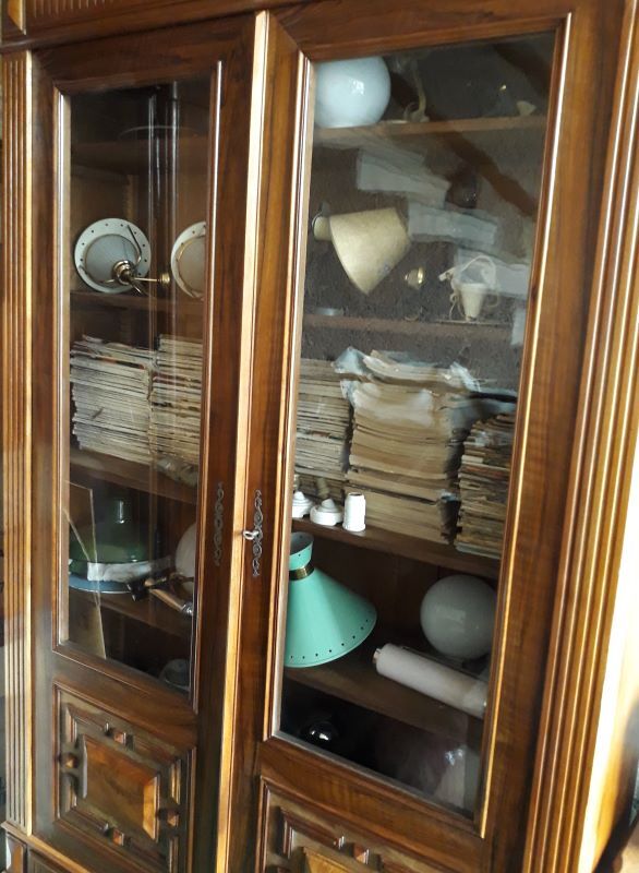 Bookcase showcase walnut end XIX