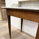 Vintage marble and wood toilet table
