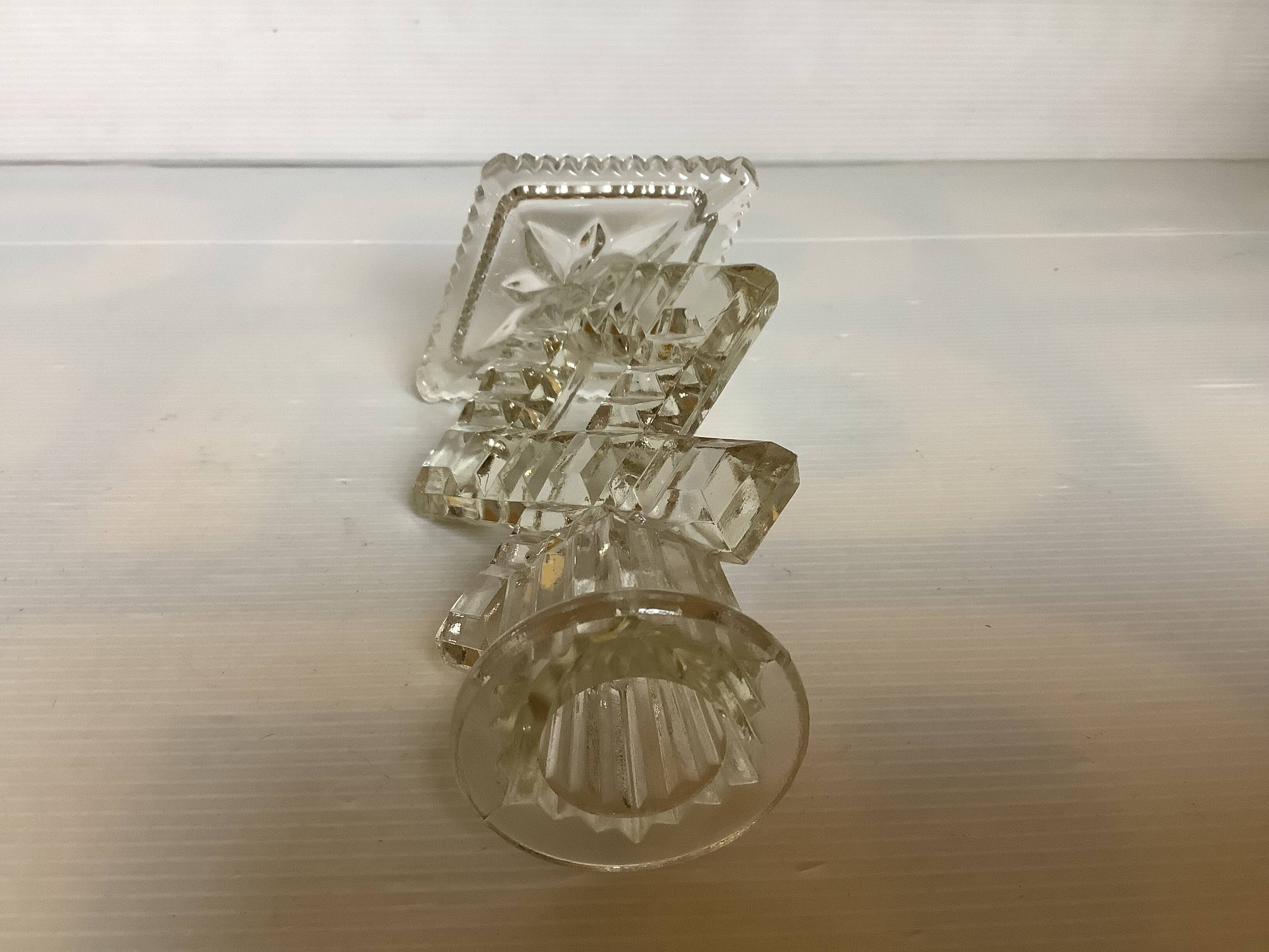 Art Deco geometric candle holder