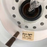 Pendant light in copper and beige layers, Denmark, 1960s.