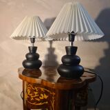 pair of ceramic bedside lamps Scandinavian design lampshade 33x25 electric chan