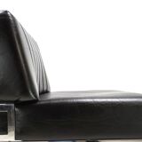 Stoll Giroflex set of 2 leather lounge chairs, 1970