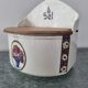 Old porcelain salt box at the beginning of the twentieth century