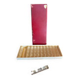 Set of 12 vintage bayel moulded crystal knife rests made in france