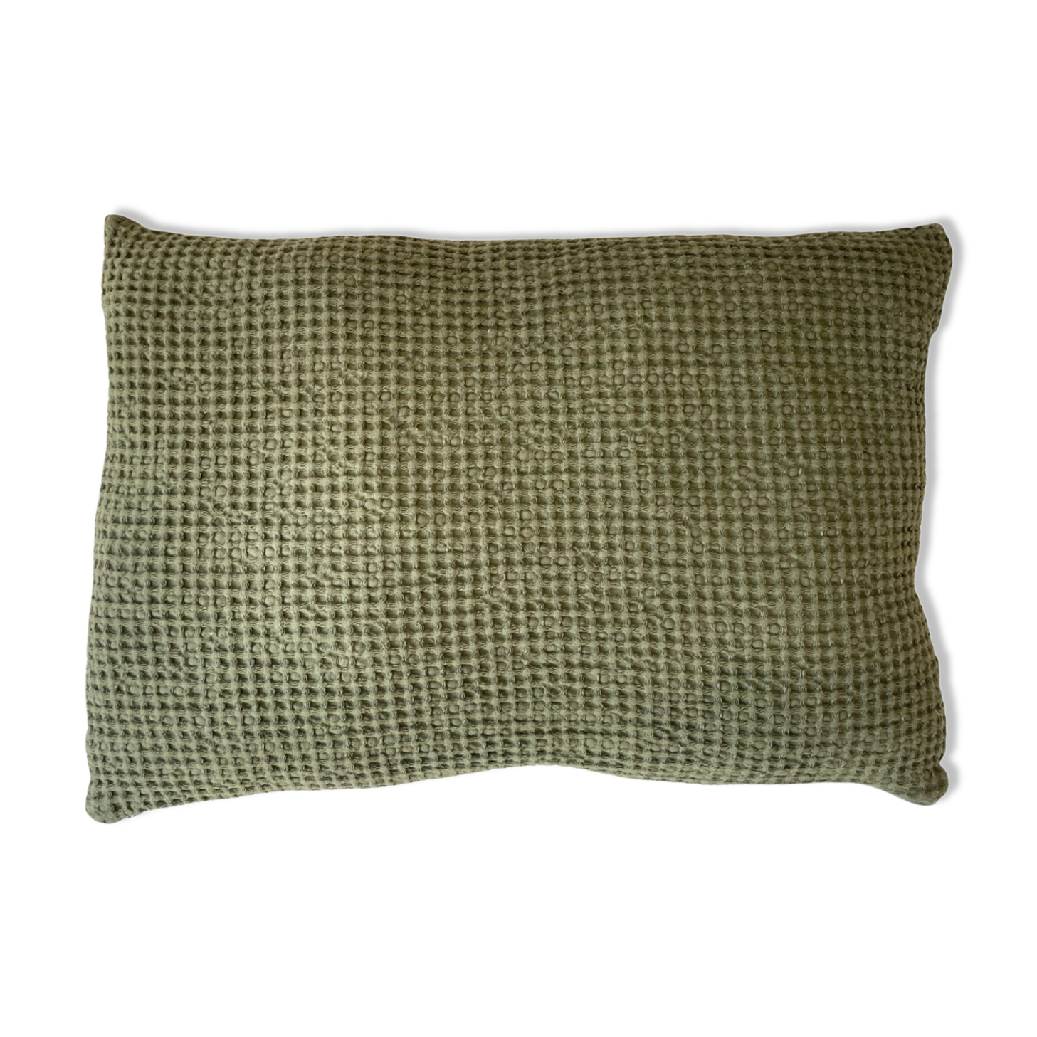 Khaki green embossed cushion