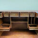 Antique solid wood secretary desk, handcrafted cabinetry.