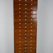 Very Tall Dutch Art Nouveau Walnut Apothecary Cabinet Barber Cabinet, 1900s