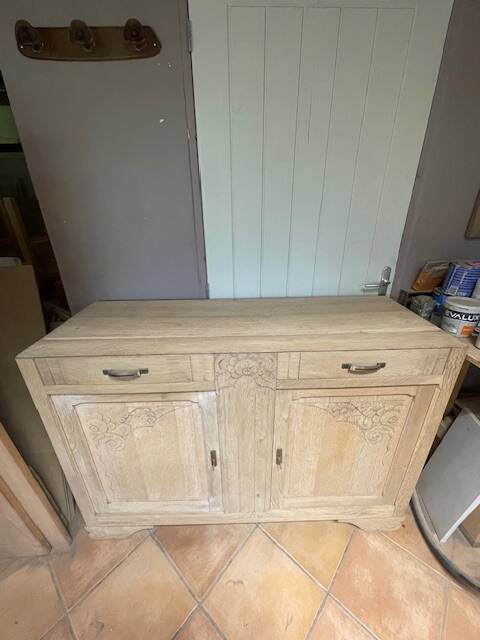 Solid oak sideboard – 1930s – fully airbrushed