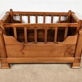Small Child's Bed with Rolls in Cherry Wood – 1900