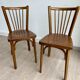 pair of bistro chairs Baumann 60s model Nr 12 Fanett