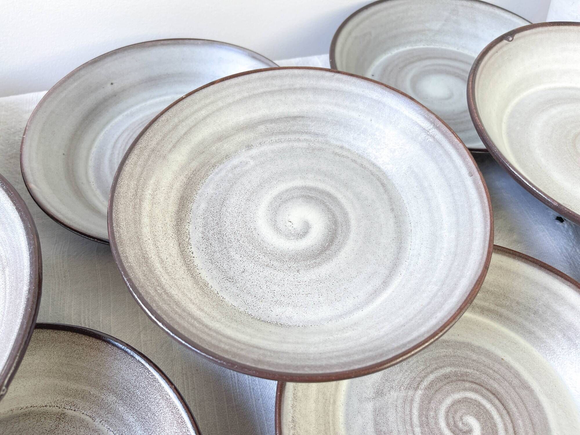 Vintage ceramic soup plates and tureen