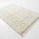Tapis marocain artisanal blanc