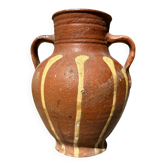 Ancient terracotta pottery jar