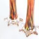 Duo of soliflores in mouth-blown glass