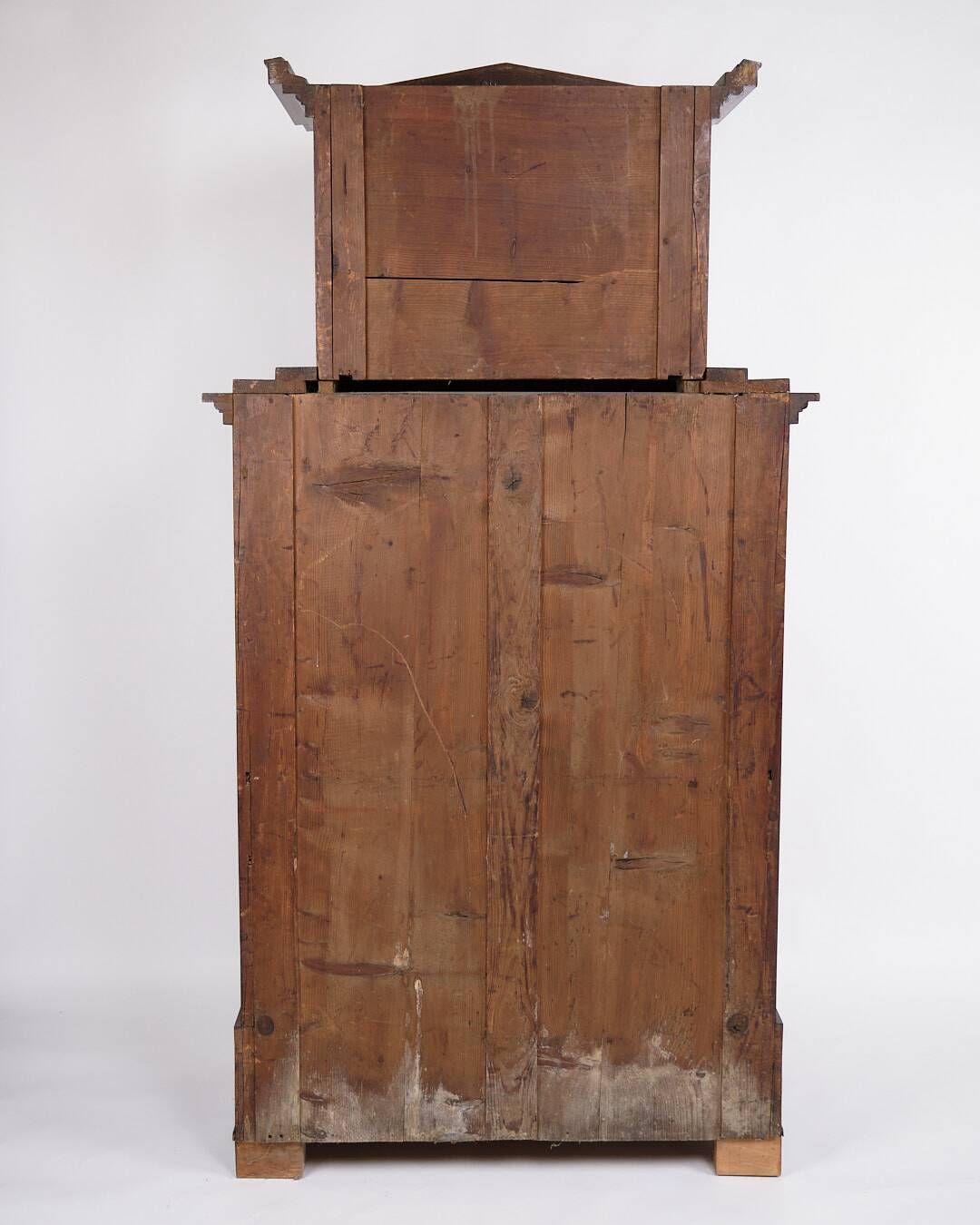 Secretary - Hand polished birch & intarsia - 2 drawers - 1840s