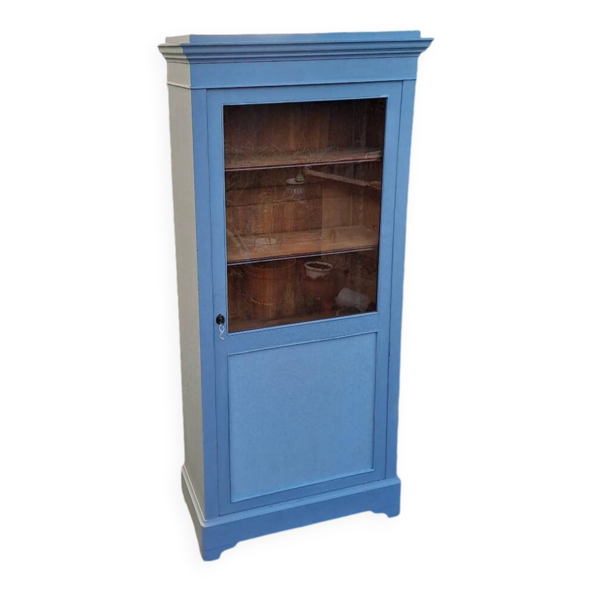 19th century glass cabinet with 1 door