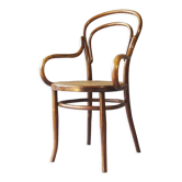 Fauteuil Viennois en bois-courbé type bistrot canné, vers 1900 UNGVAR