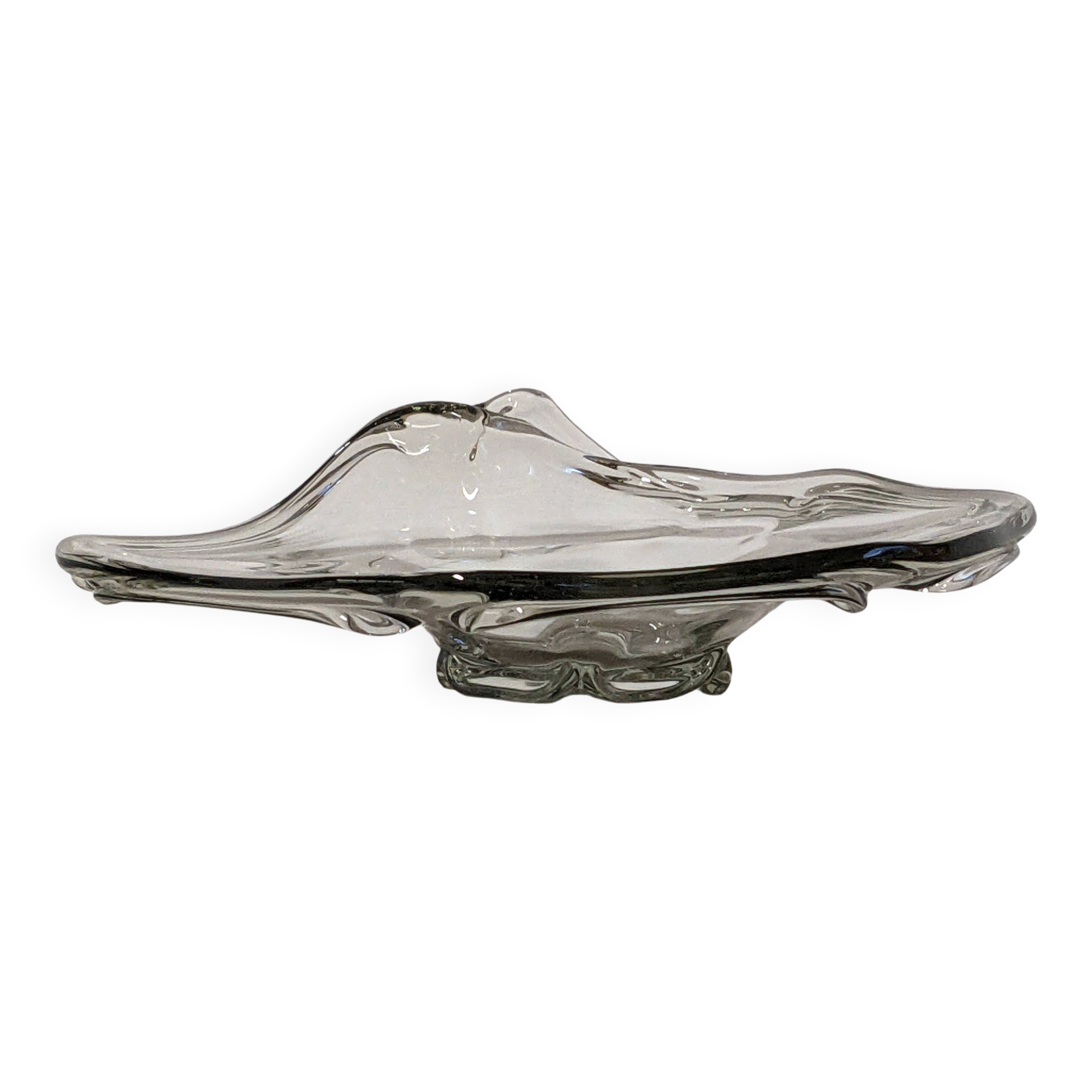 Fruit bowl or XXL pocket emptier in Murano glass, Italy circa 1970.