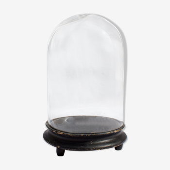 Old round glass globe 21 x 13 cm