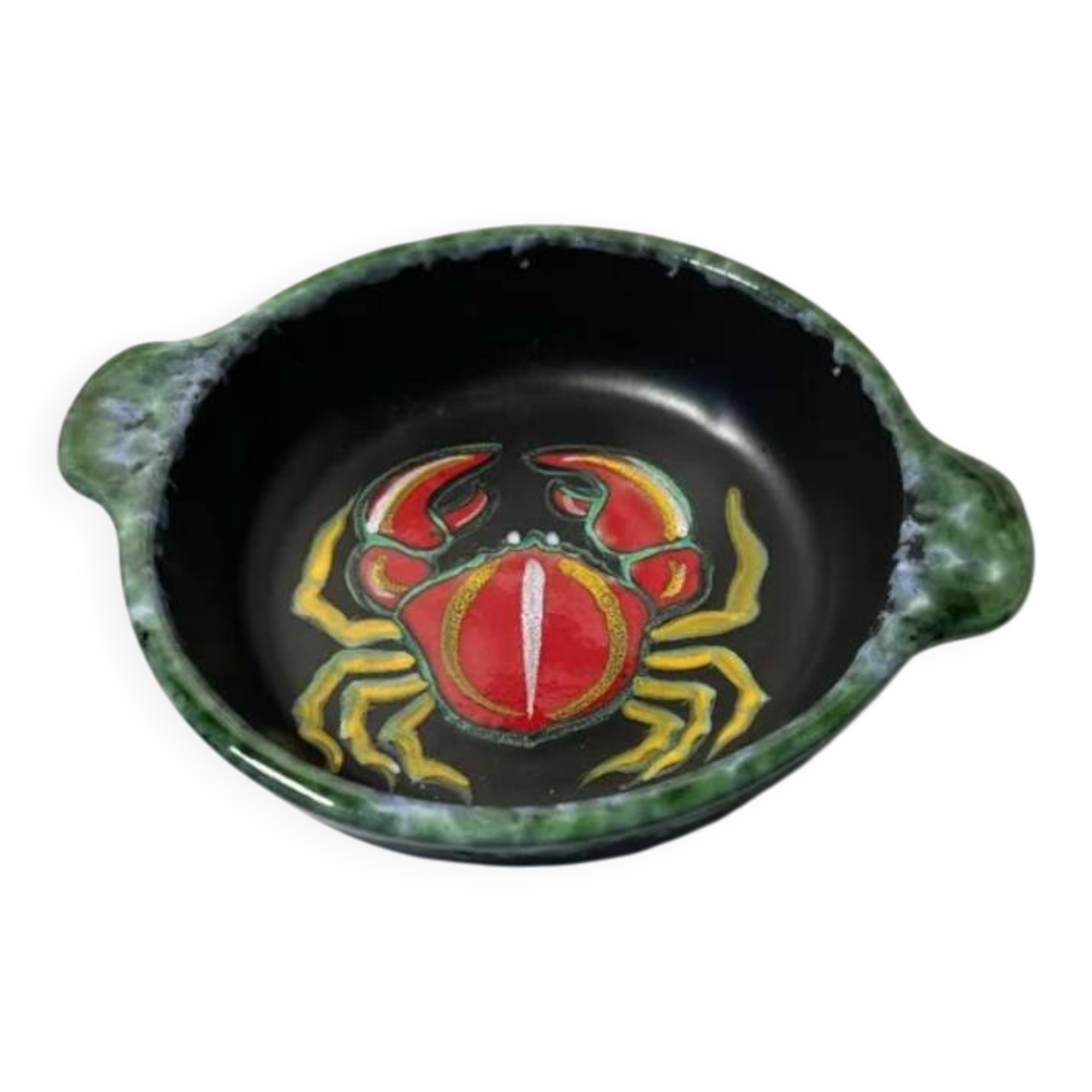 Shallow dish or ceramic serving dish by Gabriel Fourmaintraux.