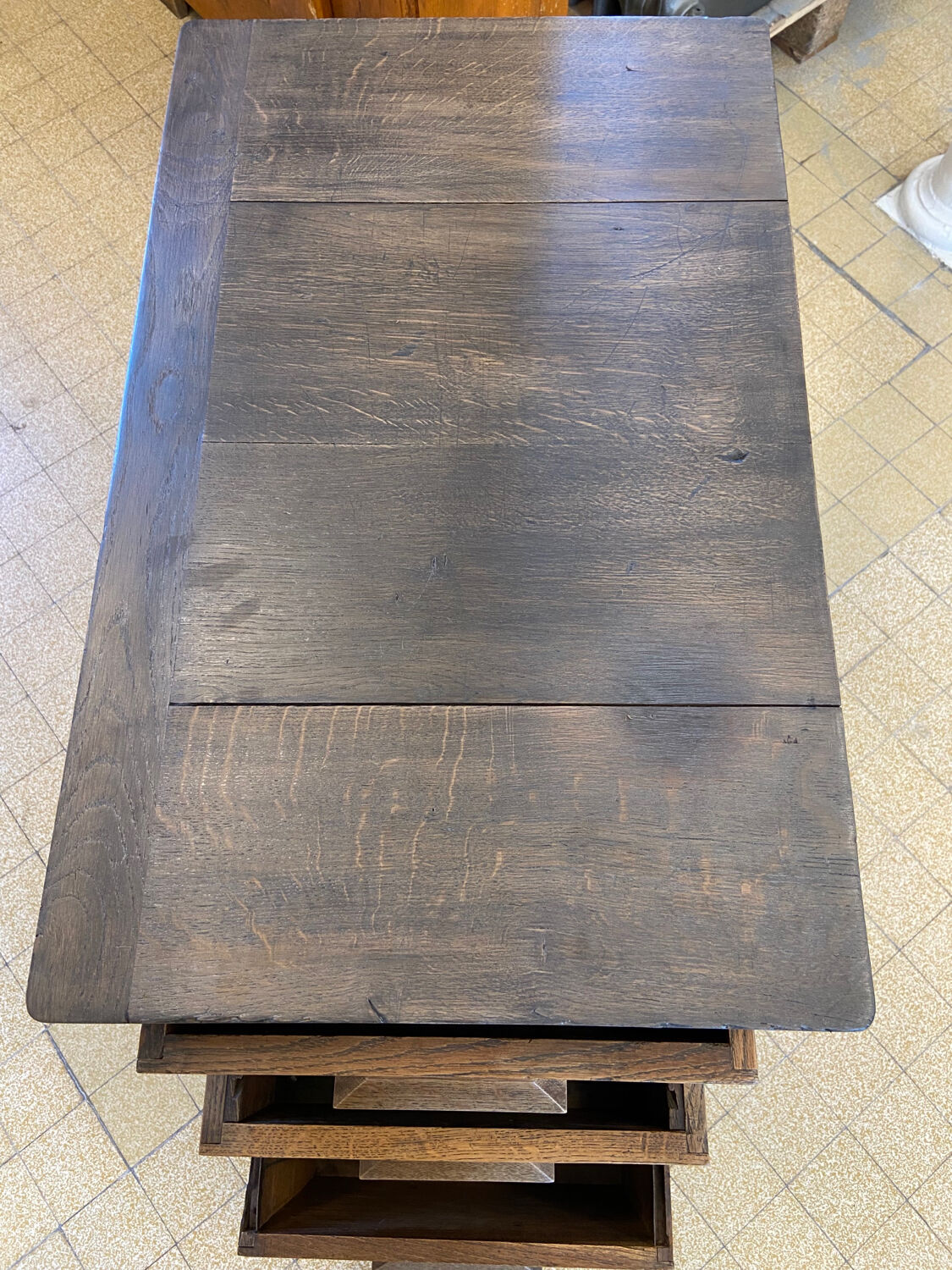 Solid oak office pedestal