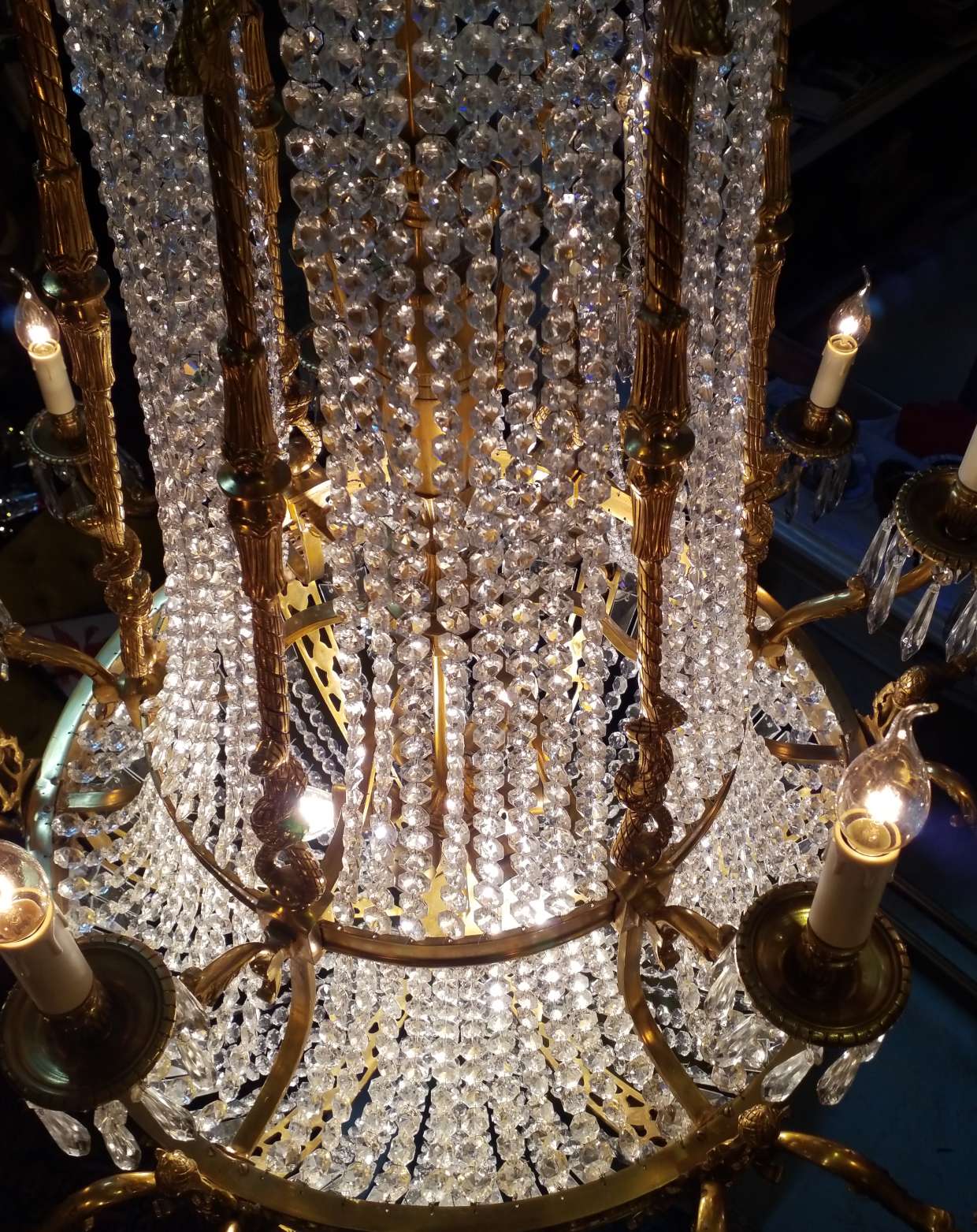 Chandelier with tassels